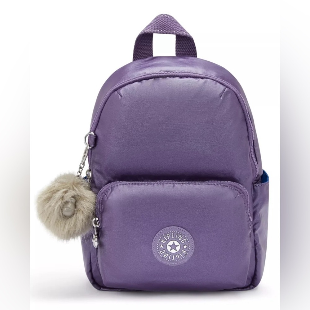 Kipling Zinna Mini Backpack Metallic Mauve – Barely Used